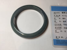 Load image into Gallery viewer, 59mm Certified Type A 100% Natural dark green/light blue/gray/black Guatemala Jadeite bangle BQ30-1447
