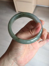 Load image into Gallery viewer, 55.8mm Certified 100% natural Type A oily dark green/gray/black jadeite jade bangle BN32-8086
