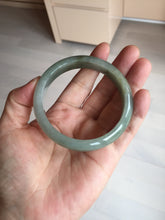 Load image into Gallery viewer, 55.8mm Certified 100% natural Type A oily dark green/gray/black jadeite jade bangle BN32-8086
