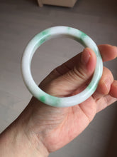 Load image into Gallery viewer, 57mm Certified Type A 100% Natural sunny green/white(白底青) Jadeite Jade bangle AY91-2805
