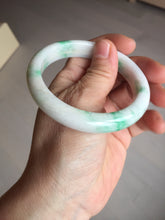 Load image into Gallery viewer, 57mm Certified Type A 100% Natural sunny green/white(白底青) Jadeite Jade bangle AY91-2805
