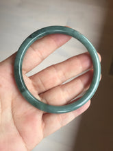 Load image into Gallery viewer, 59.2mm Certified Type A 100% Natural dark green/blue/gray/black slim round cut Guatemala Jadeite bangle GL36-18-3811
