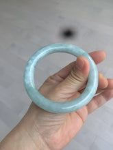 Load image into Gallery viewer, 56.4 mm certificated Type A 100% Natural light green round cut Jadeite Jade bangle S54-4069
