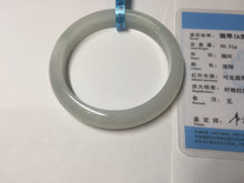 Load image into Gallery viewer, 58.5mm certified 100% natural type A icy watery white light green jadeite jade bangle AH99-0548
