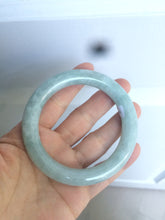 Load image into Gallery viewer, 56.4 mm certificated Type A 100% Natural light green round cut Jadeite Jade bangle S54-4069
