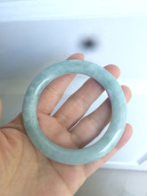 Load image into Gallery viewer, 56.4 mm certificated Type A 100% Natural light green round cut Jadeite Jade bangle S54-4069
