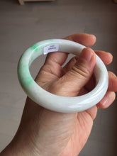 Load image into Gallery viewer, 58mm Certified Type A 100% Natural sunny green/white(白底青) Jadeite Jade bangle AM100-2810
