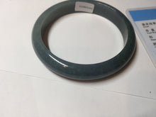 Load image into Gallery viewer, 59mm Certified Type A 100% Natural dark green/light blue/gray/black Guatemala Jadeite bangle BQ30-1447
