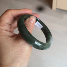 Load image into Gallery viewer, 53.7mm certificated Type A 100% Natural oily Peacock green/blue (孔雀绿) Jadeite Jade bangle W109-0392
