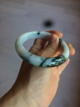 Load image into Gallery viewer, 58mm Certified Type A 100% Natural light green/white Jadeite Jade bangle S53-0441
