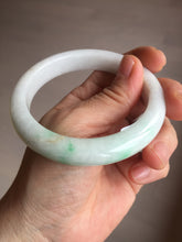 Load image into Gallery viewer, 58mm Certified Type A 100% Natural sunny green/white(白底青) Jadeite Jade bangle AM100-2810
