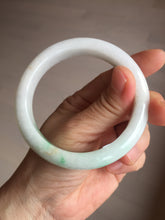 Load image into Gallery viewer, 58mm Certified Type A 100% Natural sunny green/white(白底青) Jadeite Jade bangle AM100-2810
