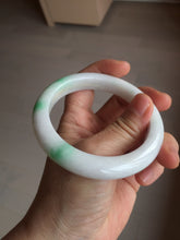 Load image into Gallery viewer, 卖了 58.8mm Certified Type A 100% Natural sunny green/white(白底青) Jadeite Jade bangle AM99-2811
