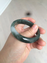 Load image into Gallery viewer, 53.7mm certificated Type A 100% Natural oily Peacock green/blue (孔雀绿) Jadeite Jade bangle W109-0392
