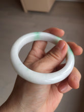 Load image into Gallery viewer, 卖了 58.8mm Certified Type A 100% Natural sunny green/white(白底青) Jadeite Jade bangle AM99-2811
