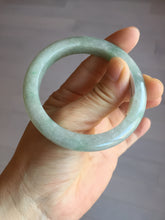 Load image into Gallery viewer, 52mm 100% natural certified light green/gray jadeite jade bangle AX130-0235
