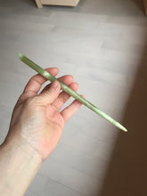 Load image into Gallery viewer, 卖了 18.5cm 100% Natural light green yellow Xiu Jade Serpentine hairpin AW11
