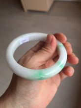 Load image into Gallery viewer, 卖了 58.8mm Certified Type A 100% Natural sunny green/white(白底青) Jadeite Jade bangle AM99-2811
