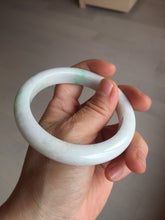 Load image into Gallery viewer, 卖了 58.8mm Certified Type A 100% Natural sunny green/white(白底青) Jadeite Jade bangle AM99-2811
