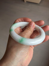 Load image into Gallery viewer, 卖了 58.8mm Certified Type A 100% Natural sunny green/white(白底青) Jadeite Jade bangle AM99-2811
