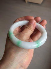 Load image into Gallery viewer, 卖了 58.8mm Certified Type A 100% Natural sunny green/white(白底青) Jadeite Jade bangle AM99-2811
