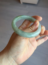 Load image into Gallery viewer, 52mm 100% natural certified light green/gray jadeite jade bangle AX130-0235
