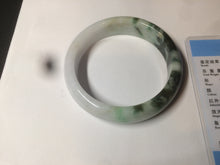 Load image into Gallery viewer, 60mm certified 100% natural type A dark green white  jadeite jade bangle AY72-1724
