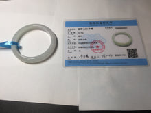 Load image into Gallery viewer, 55.4mm certified 100% natural type A icy watery white light green jadeite jade bangle AH101-0551
