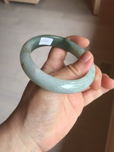 Load image into Gallery viewer, 57.5mm Certified 100% natural Type A icy watery oily dark green/gray(油青) jadeite jade bangle PC119-0352
