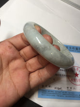 Load image into Gallery viewer, 56.5mm 100% natural type A white/light green jadeite jade bangle BN103-9764
