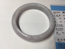 Load image into Gallery viewer, 57mm certified 100% natural type A purple/white jadeite jade bangle E81-0823
