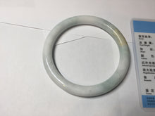 Load image into Gallery viewer, 62.9mm certified 100% natural Type A light green round cut jadeite jade bangle BS14-9566
