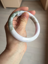 Load image into Gallery viewer, 62.5mm 100% natural certified light green purple pink jadeite jade bangle BN36
