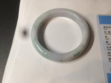 Load image into Gallery viewer, 56.2mm certified Type A 100% Natural green/purple/white Jadeite Jade bangle AY74-5914
