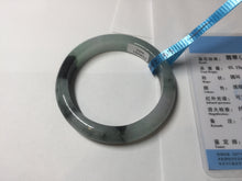 Load image into Gallery viewer, 53mm certified 100% natural Type A icy watery dark green brown jadeite jade bangle AH102-4492
