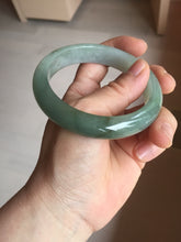 Load image into Gallery viewer, 57.5mm Certified 100% natural Type A icy watery oily dark green/gray(油青) jadeite jade bangle PC119-0352
