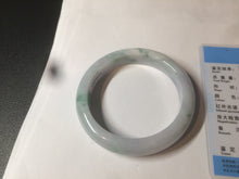 Load image into Gallery viewer, 56.2mm certified Type A 100% Natural green/purple/white Jadeite Jade bangle AY74-5914
