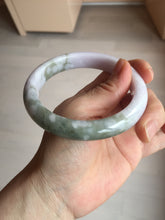 Load image into Gallery viewer, 62.5mm 100% natural certified light green purple pink jadeite jade bangle BN36
