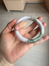 Load image into Gallery viewer, 62.5mm 100% natural certified light green purple pink jadeite jade bangle BN36
