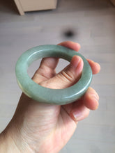 Load image into Gallery viewer, 53.4mm certified type A 100% Natural dark green/gray square style Jadeite Jade bangle BH34-5250
