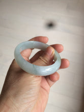 Load image into Gallery viewer, 49mm Certified Type A 100% Natural light green white oval Jadeite Jade bangle AX56-0365
