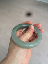 Load image into Gallery viewer, 53.4mm certified type A 100% Natural dark green/gray square style Jadeite Jade bangle BH34-5250
