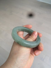 Load image into Gallery viewer, 53.4mm certified type A 100% Natural dark green/gray square style Jadeite Jade bangle BH34-5250
