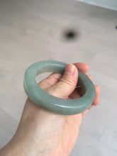 Load image into Gallery viewer, 53.4mm certified type A 100% Natural dark green/gray square style Jadeite Jade bangle BH34-5250
