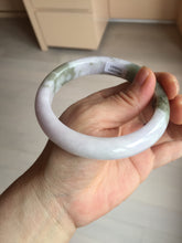 Load image into Gallery viewer, 62.5mm 100% natural certified light green purple pink jadeite jade bangle BN36
