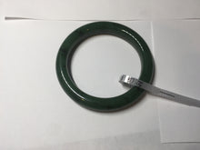 Load image into Gallery viewer, 57.5mm certified 100% Natural dark green black (碧玉) nephrite Jade bangle HN12-1581
