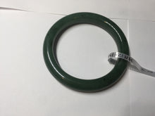 Load image into Gallery viewer, 57.5mm certified 100% Natural dark green black (碧玉) nephrite Jade bangle HN12-1581

