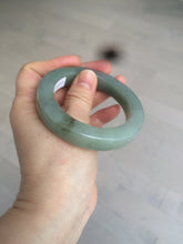 Load image into Gallery viewer, 53.4mm certified type A 100% Natural dark green/gray square style Jadeite Jade bangle BH34-5250
