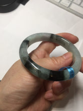 Load image into Gallery viewer, 53mm certified 100% natural Type A icy watery dark green brown jadeite jade bangle AH102-4492
