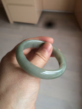 Load image into Gallery viewer, 50mm certified 100% natural Type A dark green/black oval jadeite jade bangle AM84-2870
